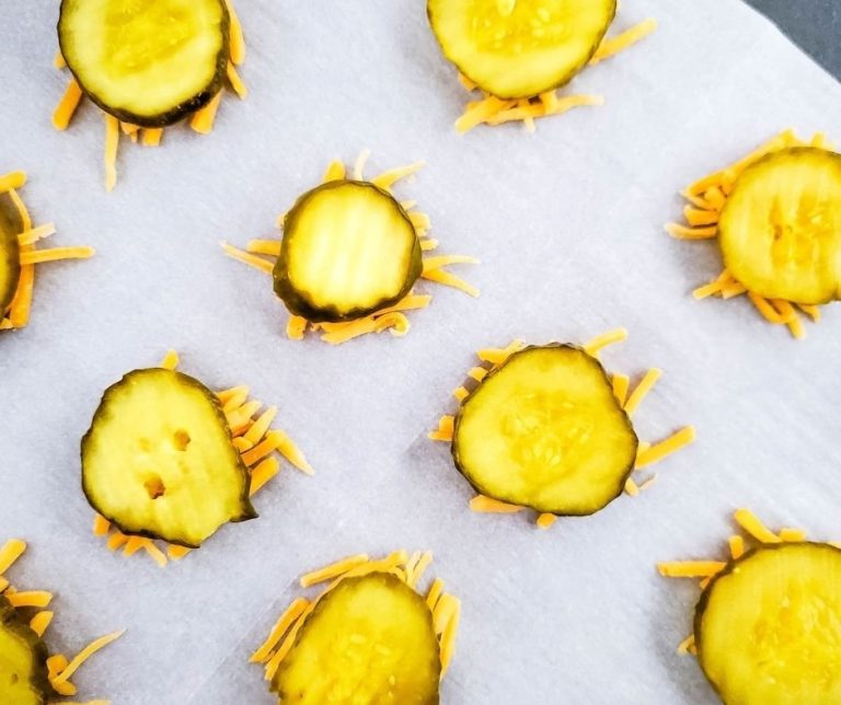 Air Fryer KETO Cheesy Pickles Fork To Spoon