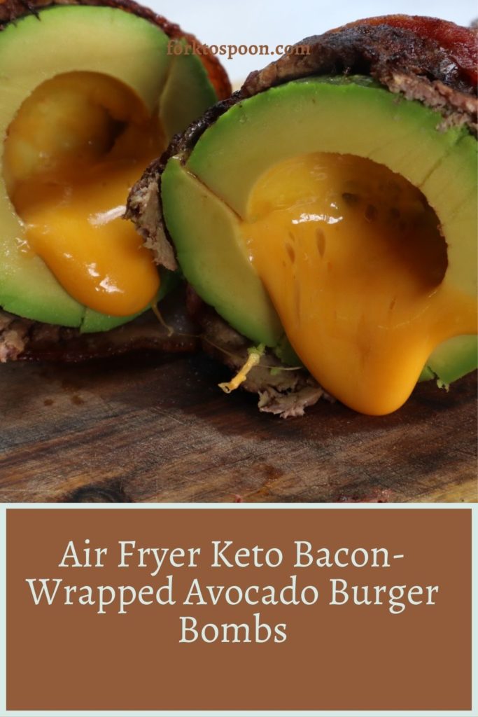 Air Fryer Keto Bacon-Wrapped Avocado Burger Bombs