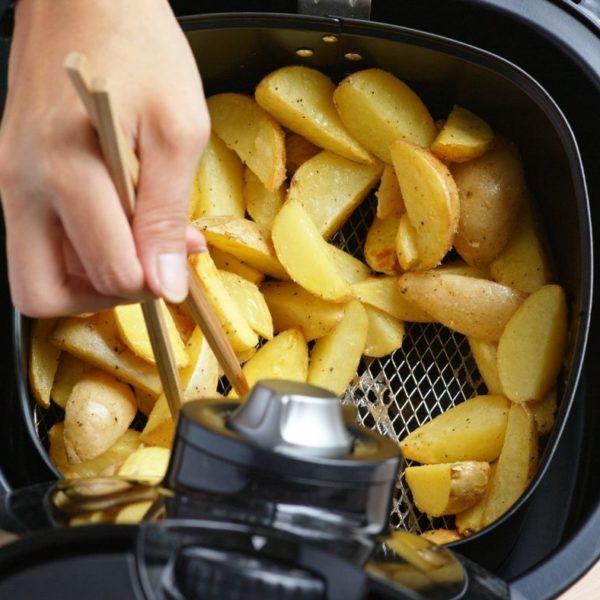 Air Fryer Parmesan Crusted Potatoes Fork To Spoon