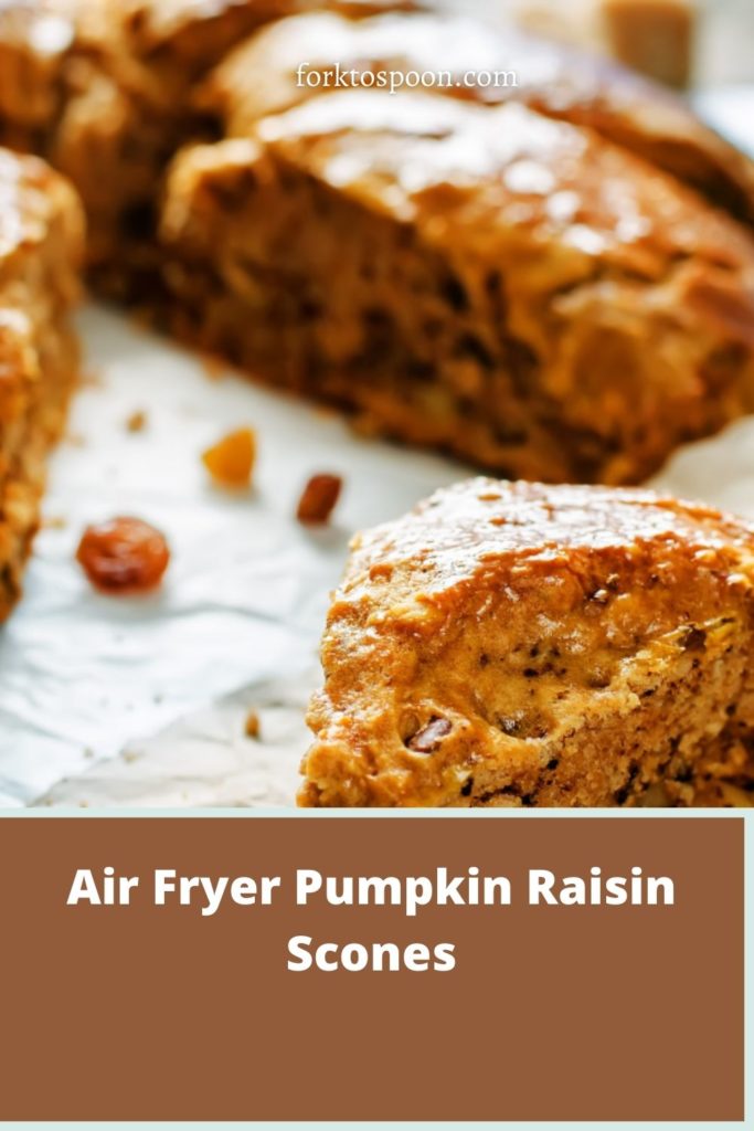 Air Fryer Pumpkin Raisin Scones