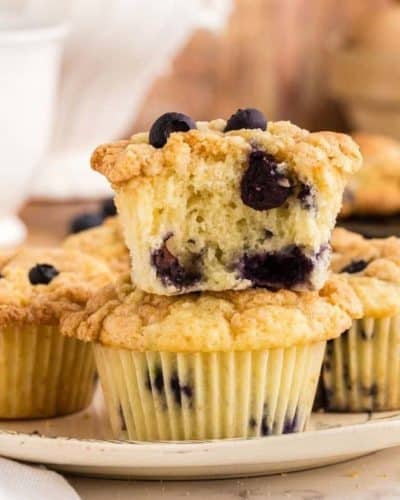 Air Fryer Sourdough Blueberry Muffins