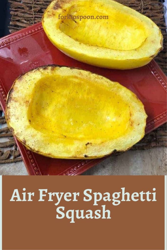 titled image (and shown): air fryer spaghetti squash