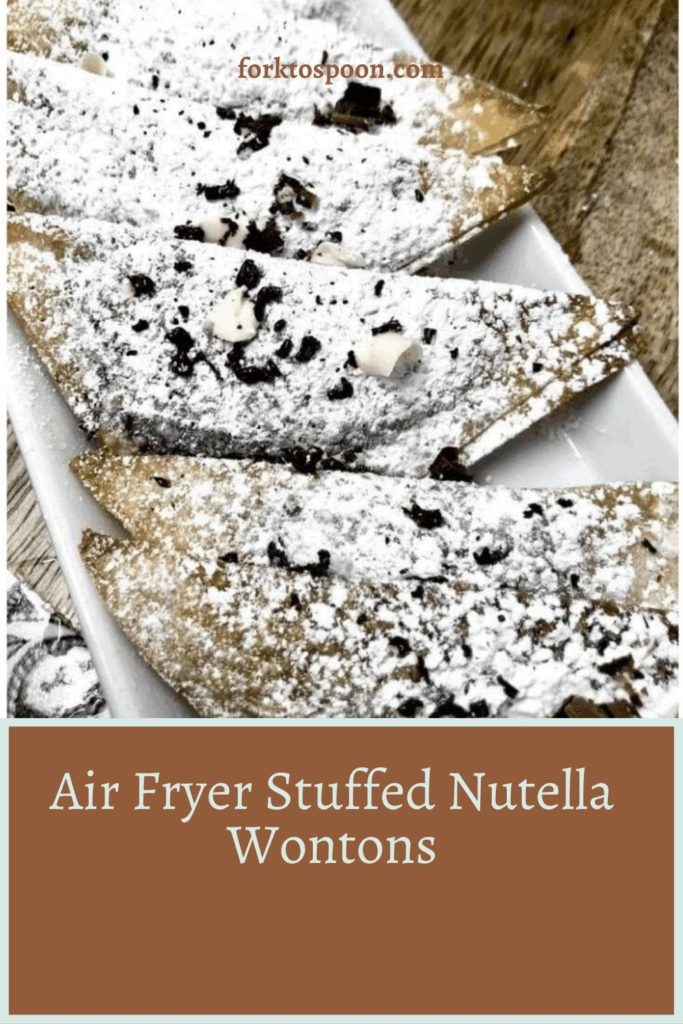 Air Fryer Stuffed Nutella Wontons