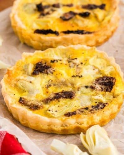 Air Fryer Sun-Dried Tomato and Artichoke Quiche