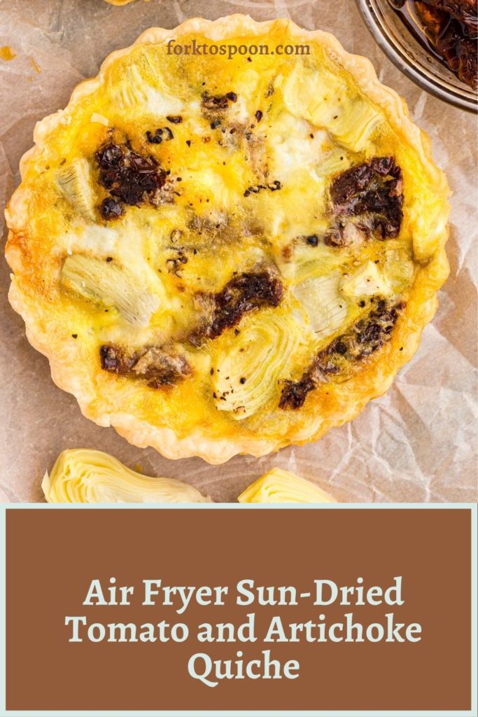 Air Fryer Sun-Dried Tomato and Artichoke Quiche