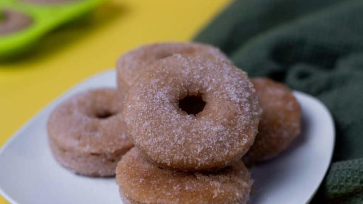 Air Fryer Vegan Sugar Cinnamon Donuts Fork To Spoon