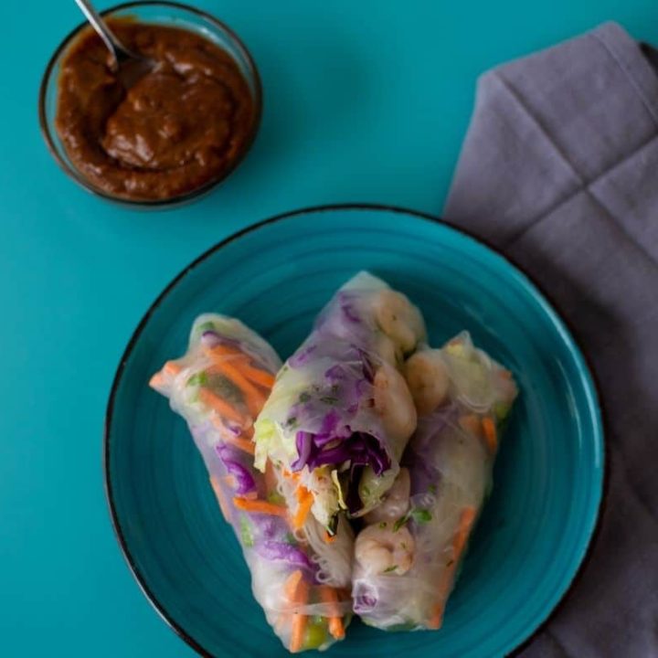 Air Fryer Vietnamese Shrimp Spring Rolls Fork To Spoon
