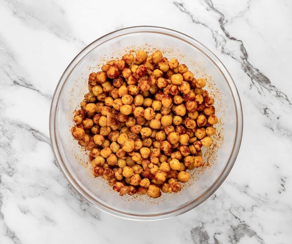 Air Fryer Vinegar and Lime Roasted Chickpeas