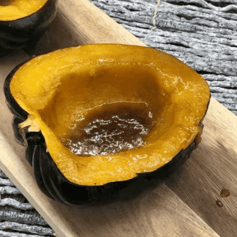 Air fryer acorn squash with brown sugar and cinnamon