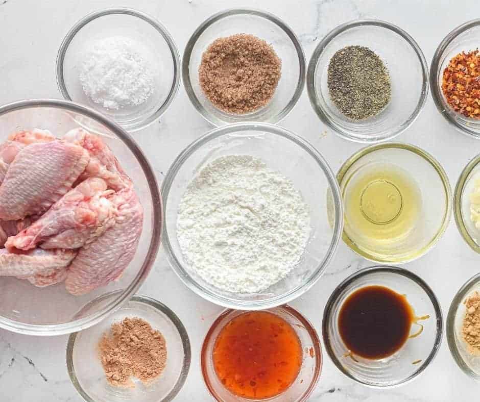 Ingredients Needed For Air Fryer Thai Sweet Chili Chicken Wings