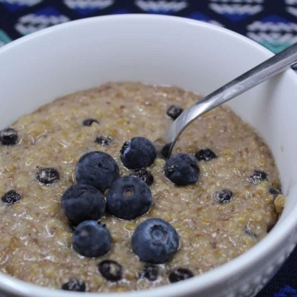 Instant Pot Blueberry Muffin Steel Cut Oatmeal Fork To Spoon