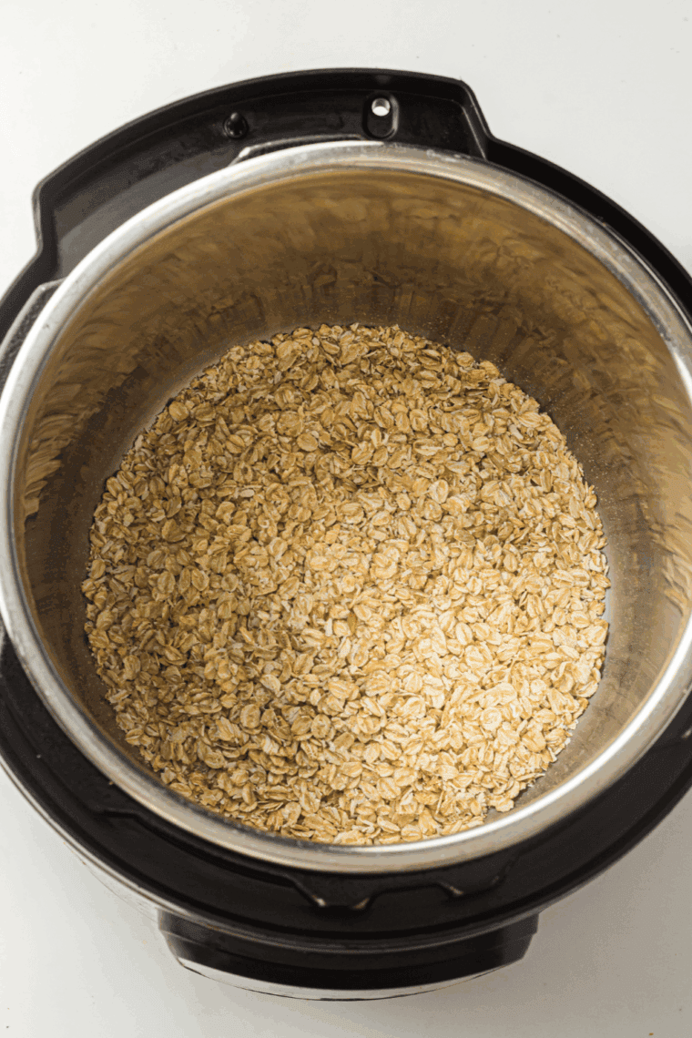 Add oats, water and salt to the Instant Pot Bowl.