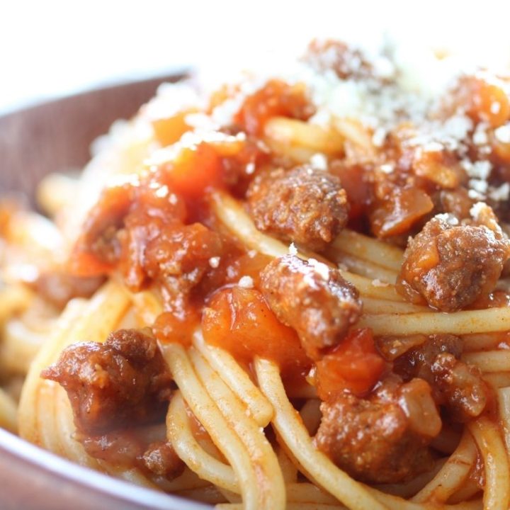Instant Pot Ground Beef and Pasta Fork To Spoon