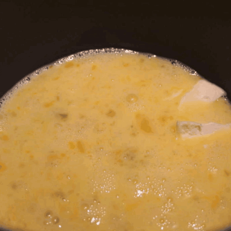  Melting butter in Instant Pot before adding scrambled eggs.