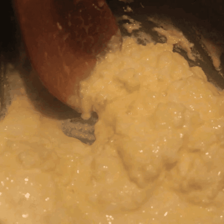 Cooking the Instant Pot Scrambled Eggs.