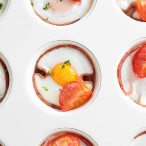 Air Fryer Ham and Egg Cups - Fork To Spoon