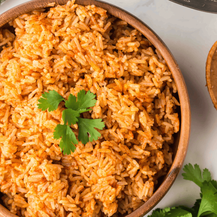 Fluffy and flavorful Ninja Foodi Mexican Rice served in a bowl.