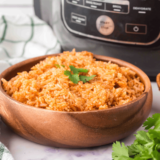 Deliciously seasoned Ninja Foodi Mexican rice, fluffy and ready to serve.