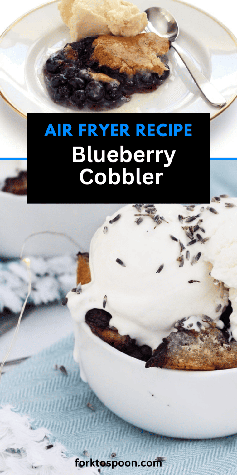 Air Fryer Easy Blueberry Cobbler