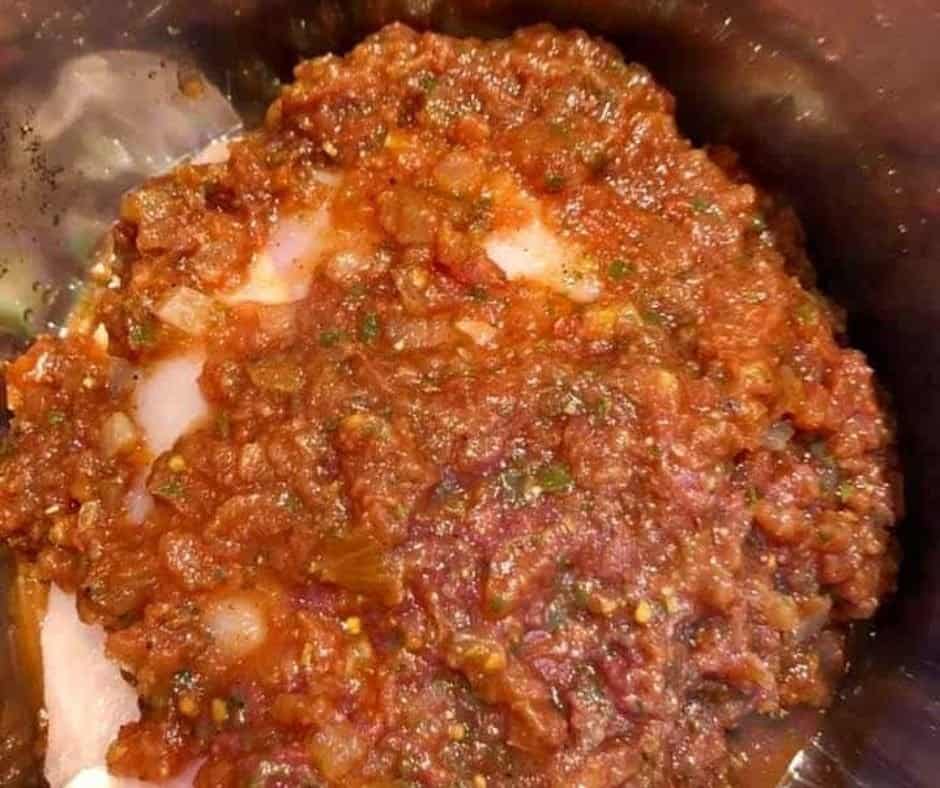 Instant Pot Salsa Chicken in Instant Pot Bowl