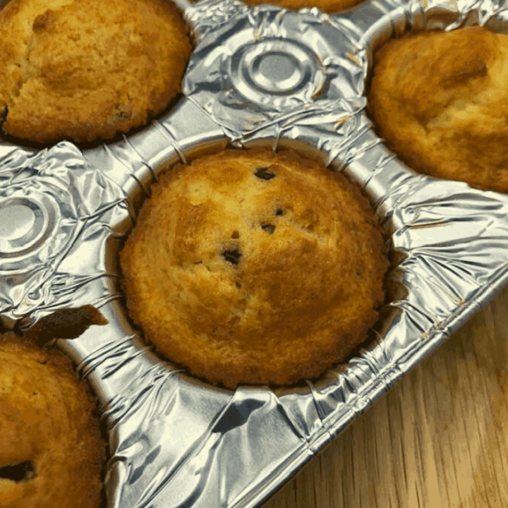 Air Fryer Betty Crocker Chocolate Chip Muffins Fork To Spoon