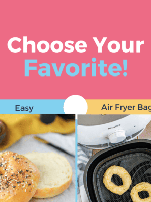 Air Fryer Cheddar Cheese Bagels