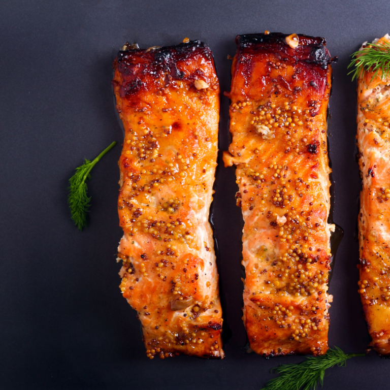 Air Fryer Bourbon Glazed Salmon - Fork To Spoon
