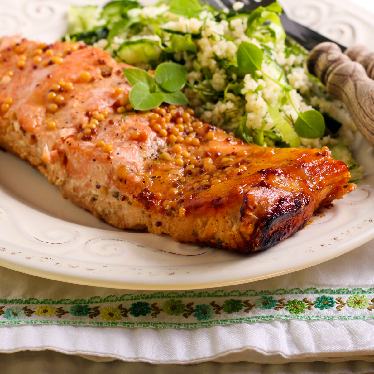 Air Fryer Bourbon Glazed Salmon