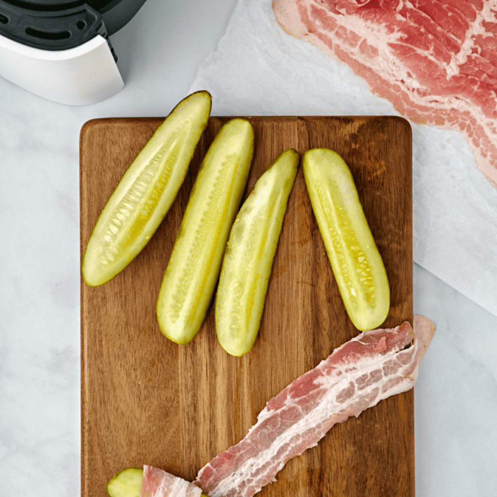 How To Make Air Fryer Bacon Wrapped Pickles