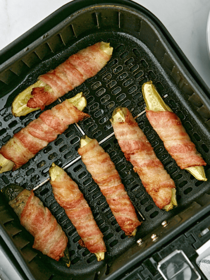 Air Fryer Bacon Wrapped Water Chestnuts Fork To Spoon