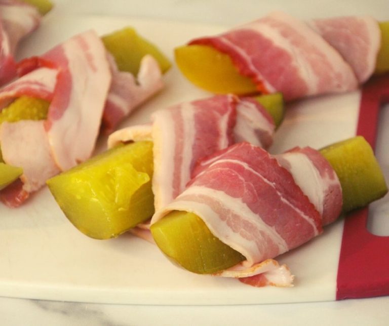Air Fryer BaconWrapped Pickles Fork To Spoon