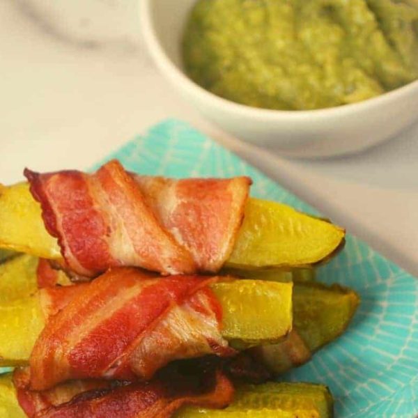 Air Fryer BaconWrapped Pickles Fork To Spoon