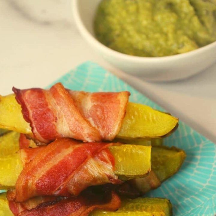 Air Fryer BaconWrapped Pickles Fork To Spoon