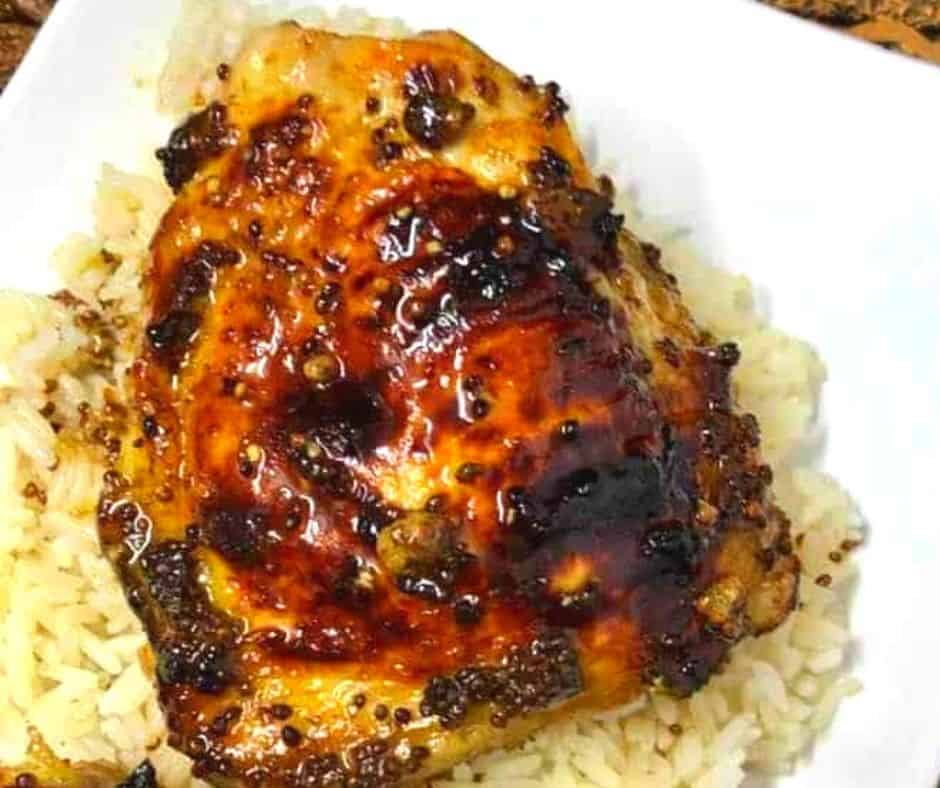 Air Fryer Balsamic Glazed Chicken Thighs Fork To Spoon