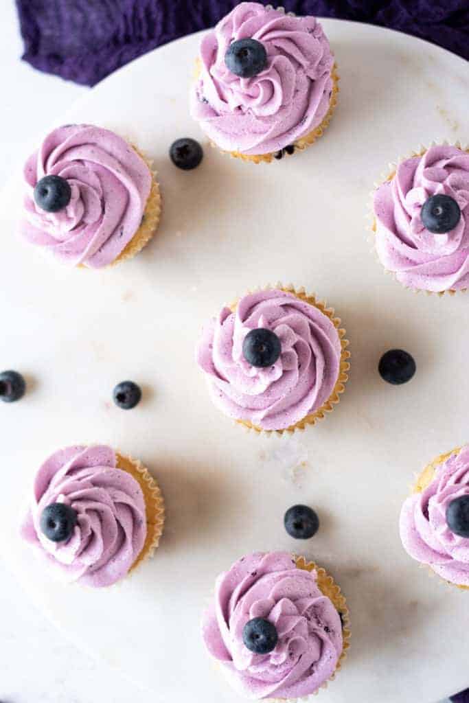 Air Fryer Blueberry Cupcakes