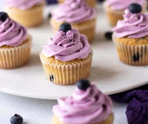 Air Fryer Blueberry Cupcakes