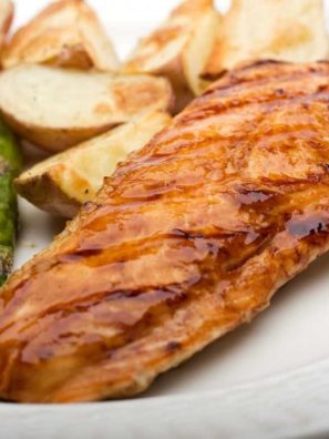 Air Fryer Bourbon Glazed Salmon