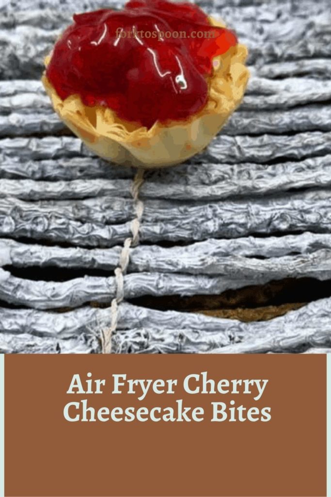 Air Fryer Cherry Cheesecake Bites