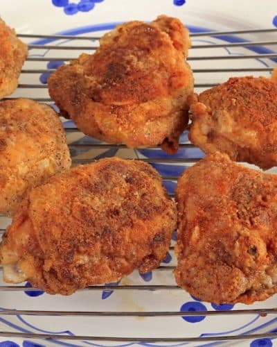 Air Fryer Chicken Thighs With A Homemade Dry Rub