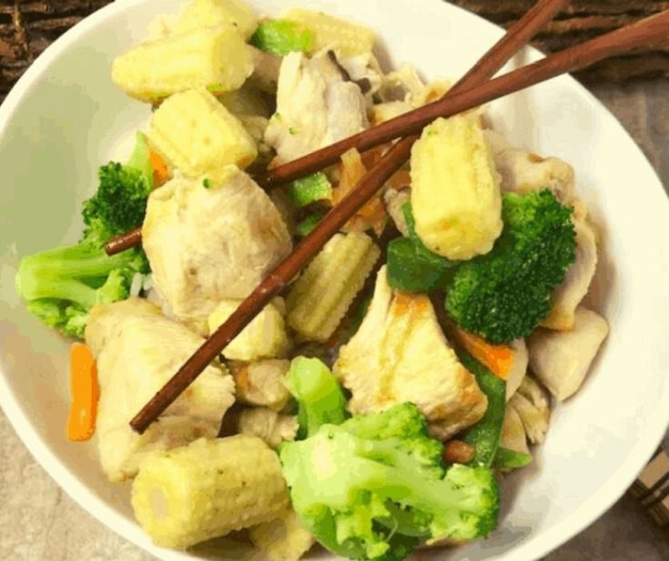 Air Fryer Chicken and Vegetable Stir Fry - Fork To Spoon
