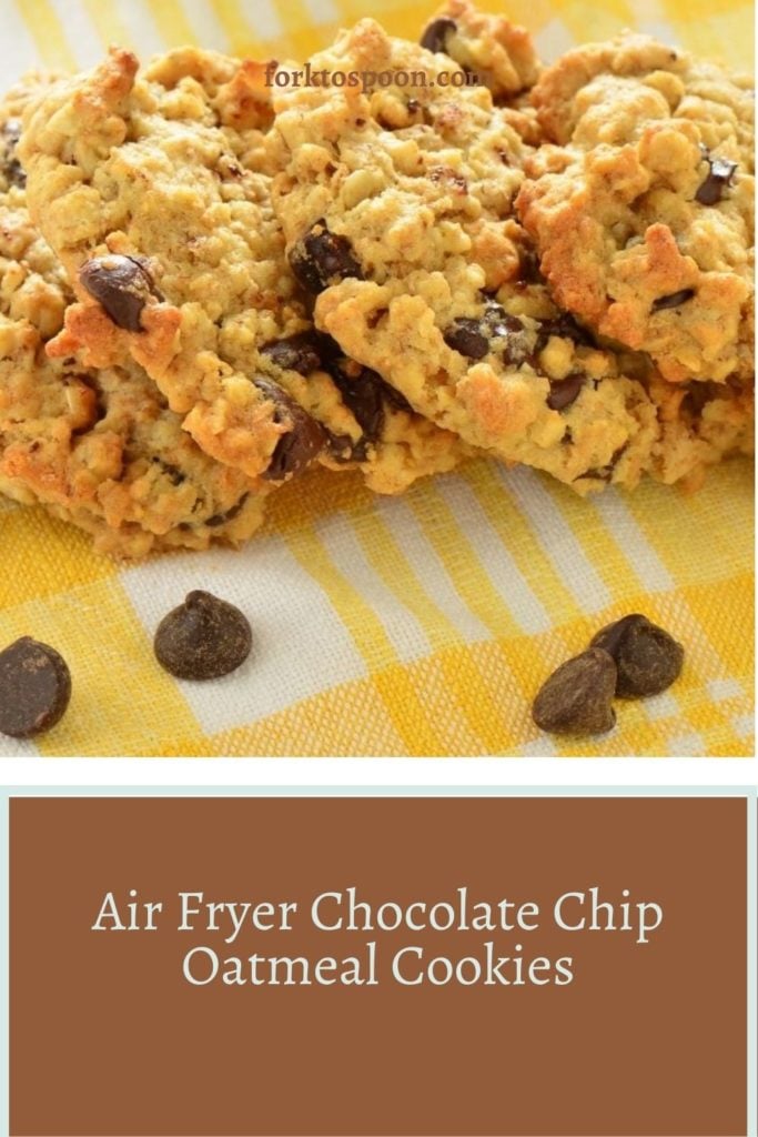Air Fryer Chocolate Chip Oatmeal Cookies