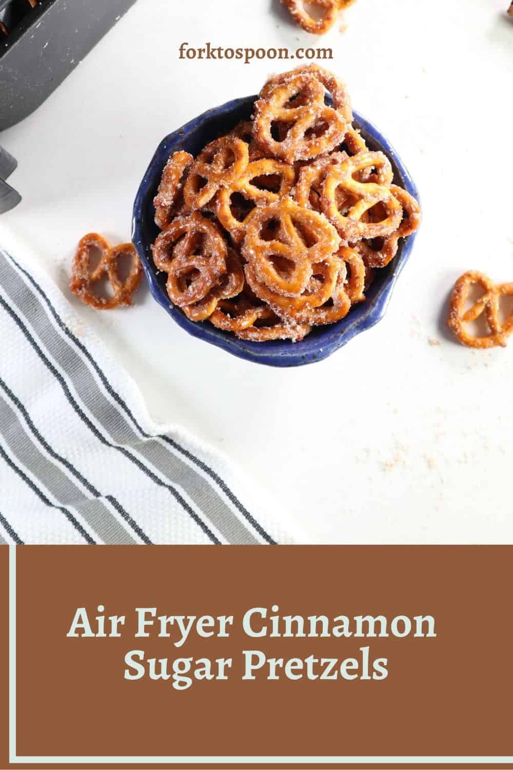 Air Fryer Cinnamon Sugar Pretzels Fork To Spoon