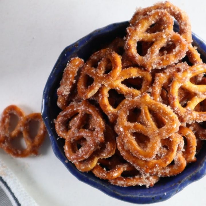 Air Fryer Cinnamon Sugar Pretzels Fork To Spoon