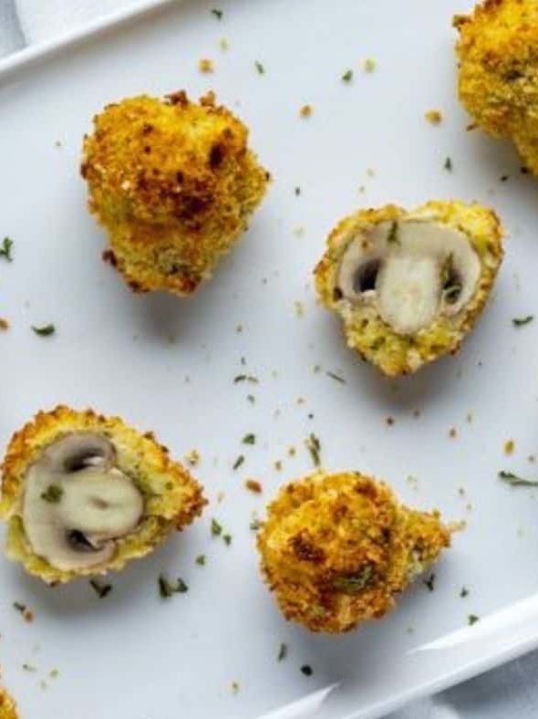 Air Fryer Cremini Mushrooms Fork To Spoon