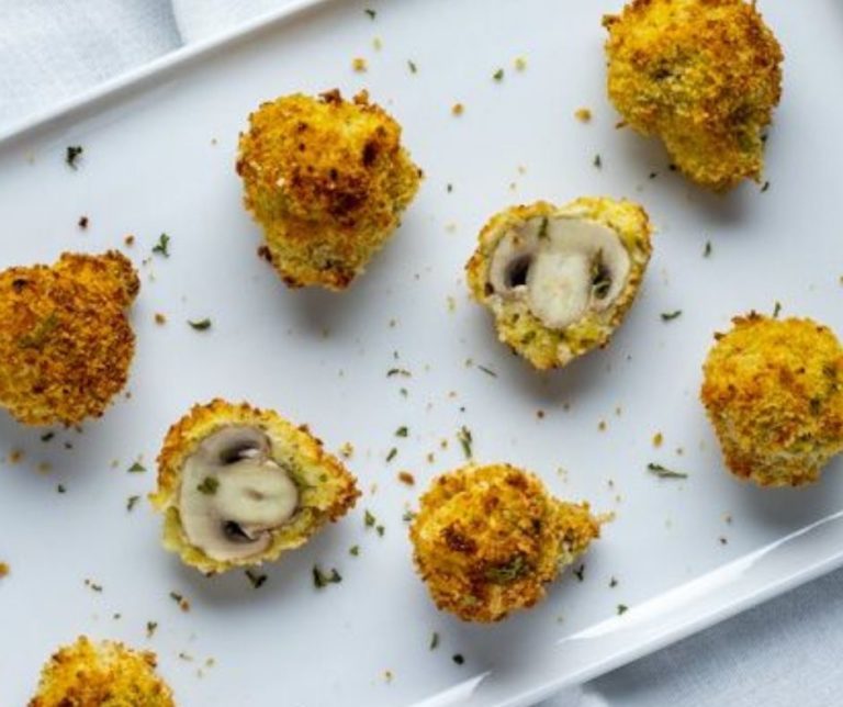 Air Fryer Fried Mushrooms Fork To Spoon