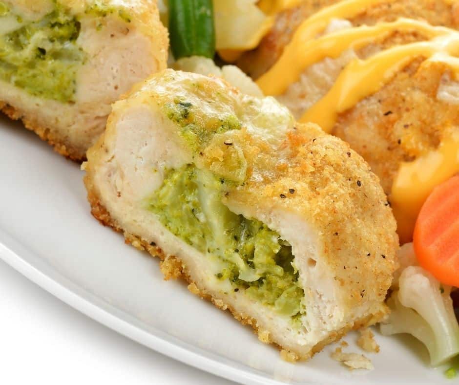 Air Fryer Frozen Stuffed Chicken Breast With Broccoli And Cheese - Fork ...