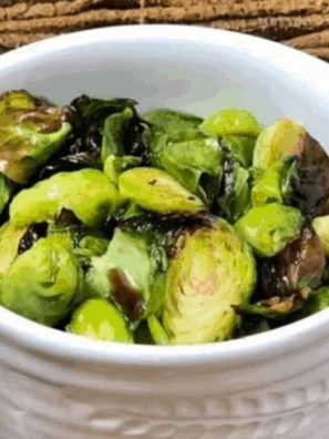 Brussels sprouts that are air-fried and drizzled with a sweet and tangy honey balsamic sauce. These little discs of deliciousness will have your mouth watering as you bite into them. The best part is, they take just minutes to make!