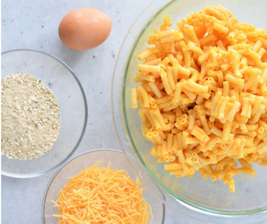Ingredients Needed For Air Fryer Macaroni and Cheese Muffins