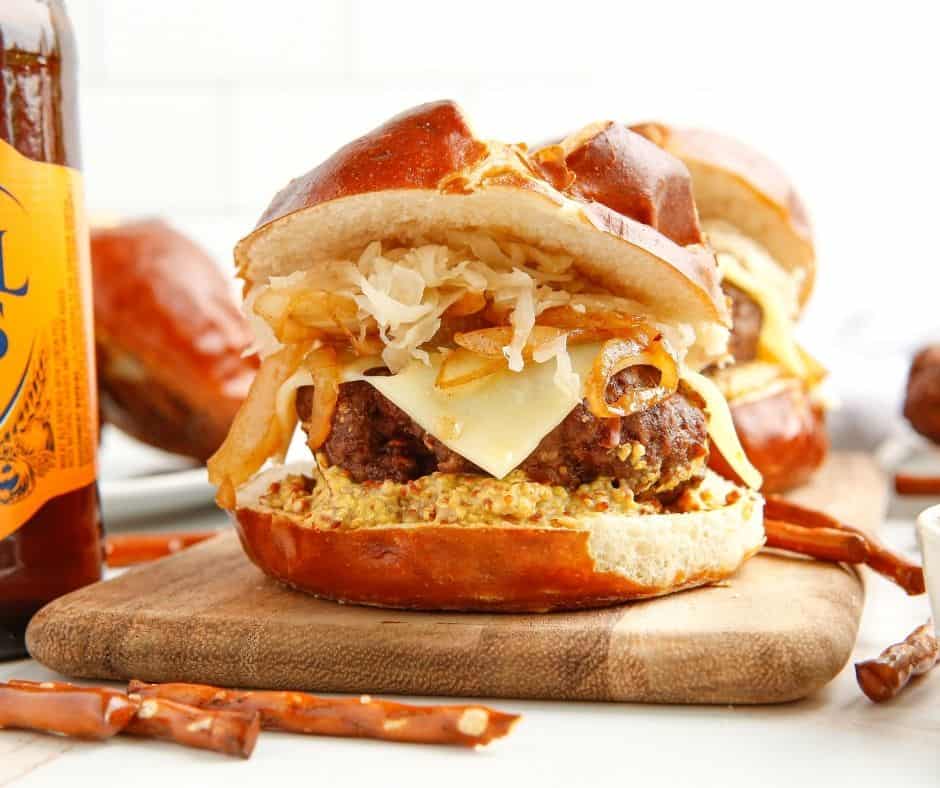 Air Fryer Oktoberfest Burgers