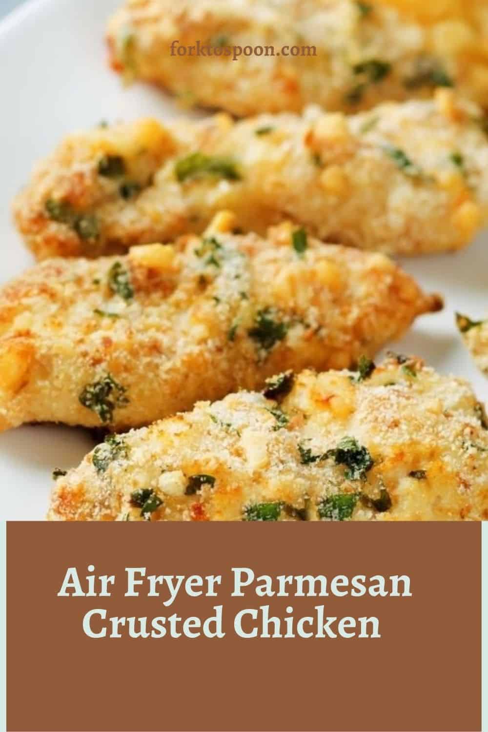 Air Fryer Parmesan Crusted Chicken - Fork To Spoon